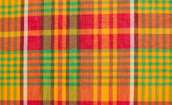 estilo 322 clásico madrás tela escocesa de algodón bandera 1