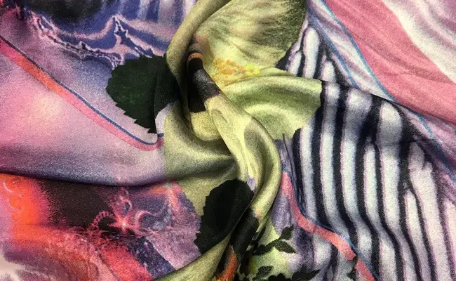 vanessa pink charmeuse printed fabric banner 1