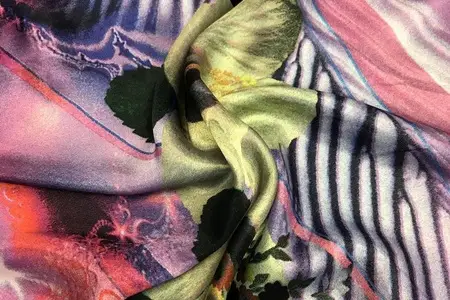 vanessa pink charmeuse printed fabric gallery 4