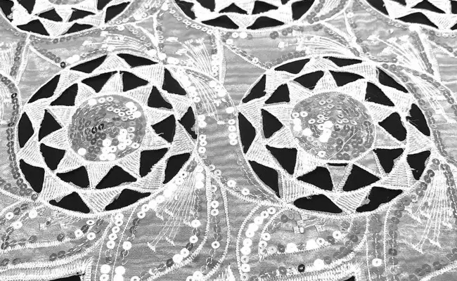 white organza embroidered sequins lace banner 2 white organza embroidered sequins lace banner 2